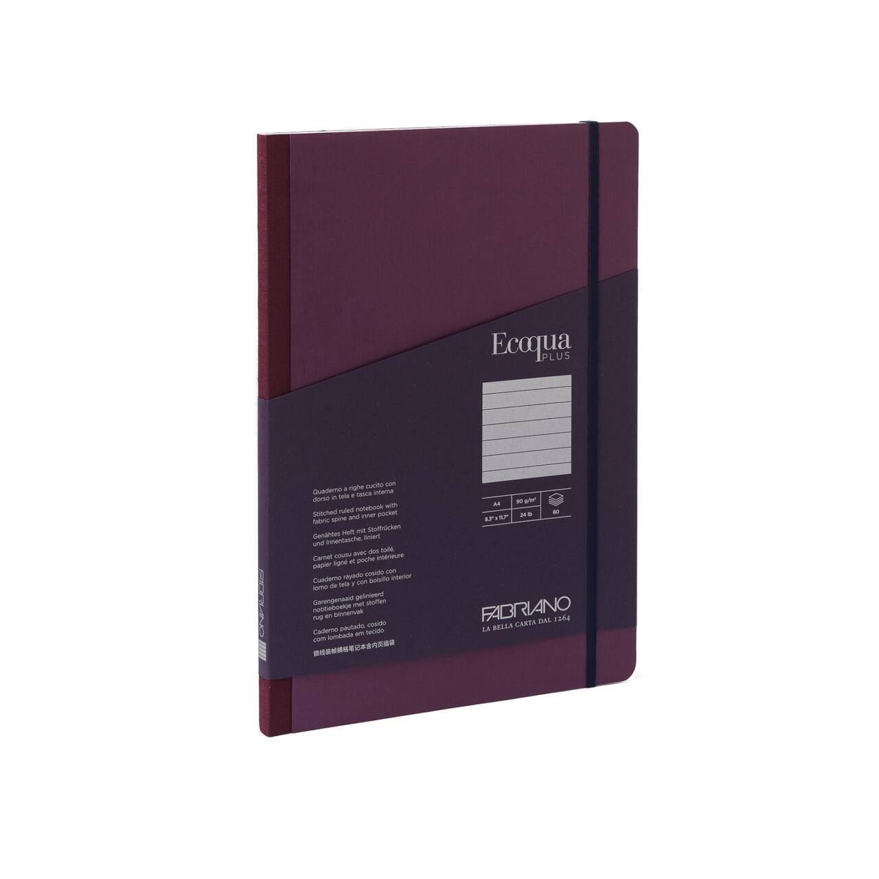 Fabriano&#xAE; Ecoqua Plus Lined A4 Fabric-Bound Notebook